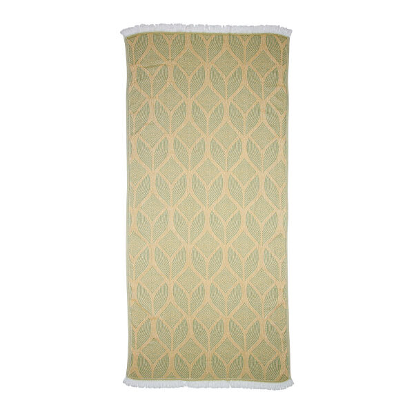 Hamamtuch Botanic Art Mustard-Green