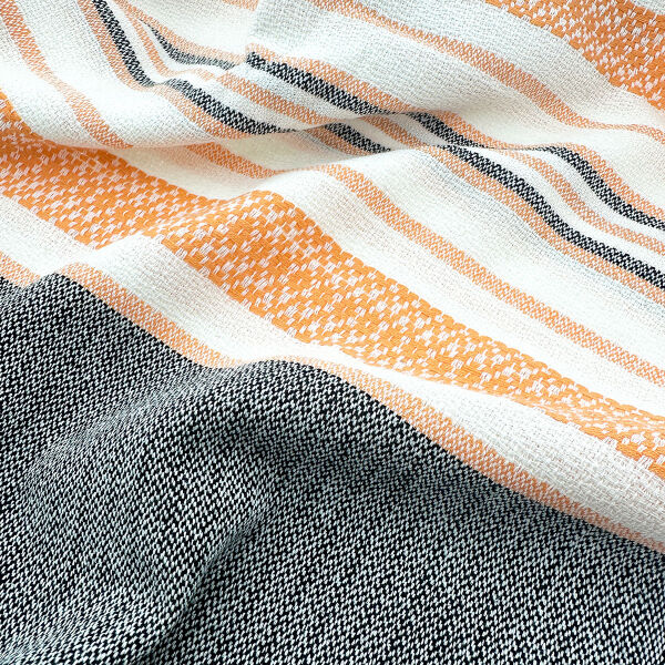 Hamamtuch Saunatuch Sea Me Black-Orange