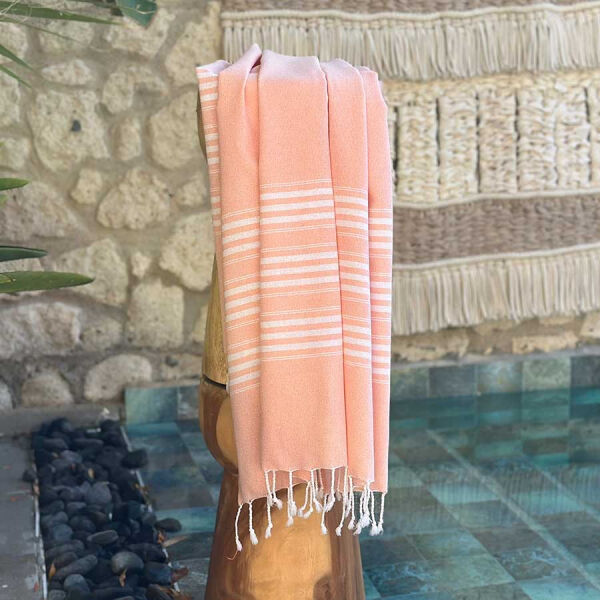 Hamamdoe, Hammamtowel, Hamamtuch, Fouta Travel Peach