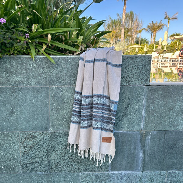 Hamamtuch Coconut  Beige - Petrol