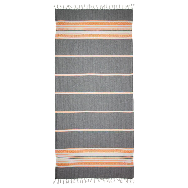 Hamamtuch Saunatuch Sea Me Black-Orange