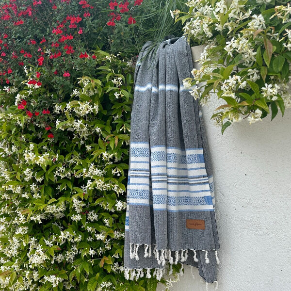 Hamamtuch Sea Me Black Blue