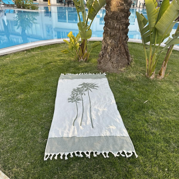 Hamamtuch Three Palms Chive Green