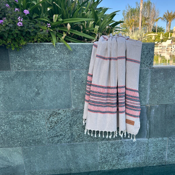 Hamamtuch Coconut  Beige - Orange