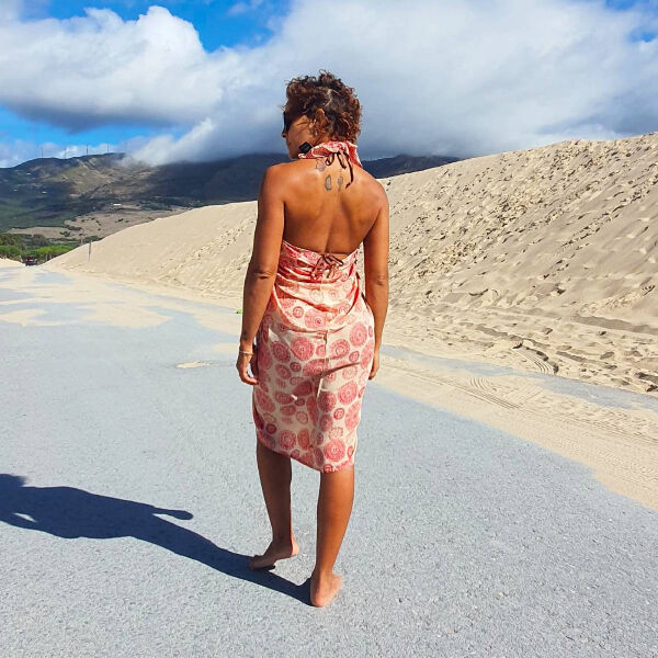 Pareo Batik Pareo mit Gesp Aztec Red