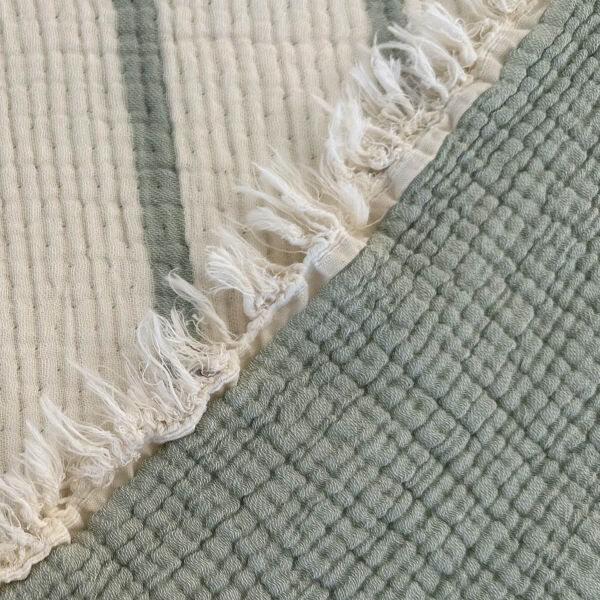 Tagesdecke Musselin aus vier Lagen Green