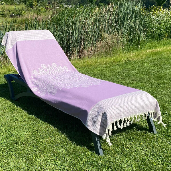 Hamamtuch Saunatuch Boho Purple Orchid