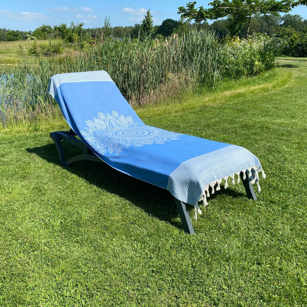 Hamamtuch Saunatuch Boho Victoria Blue