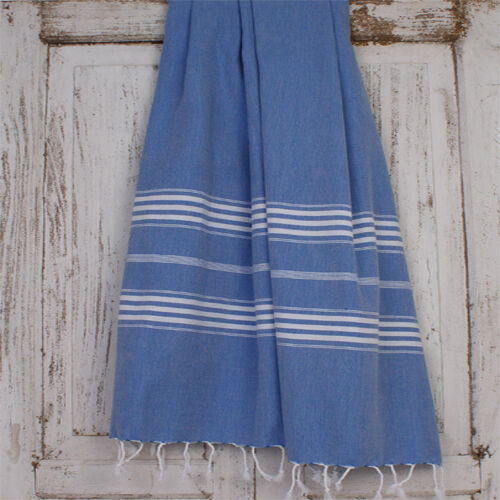 Hamamtuch Saunatuch Ottomania extra lang  Griechisch Blau