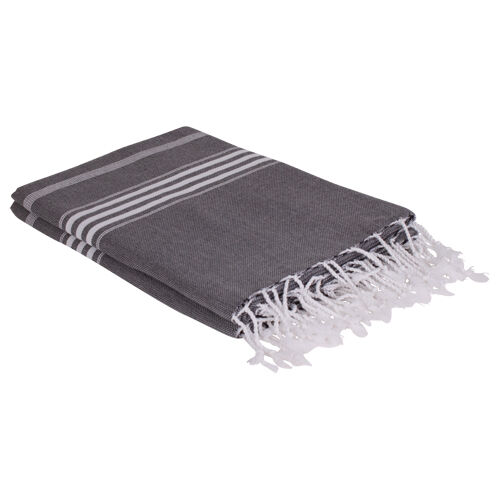 Hamamtuch Saunatuch Ottomania extra lang Schwarz