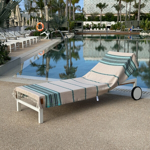 Hamamtuch Saunatuch Coconut  Beige Turquoise