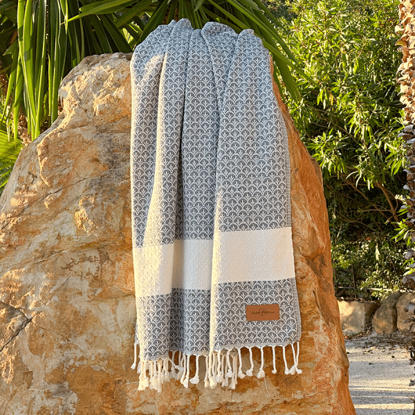 Hamamtuch Saunatuch Peacock Grey