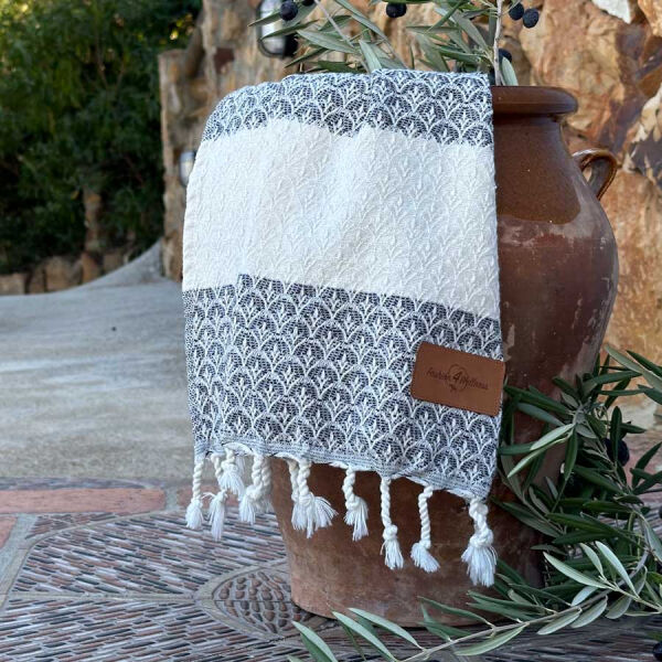 Set mit 2 kleinen Hamamtüchern Peacock Grey