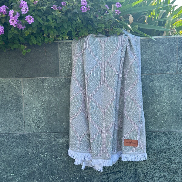 Hamamtuch Saunatuch Botanic Art Taupe-Green