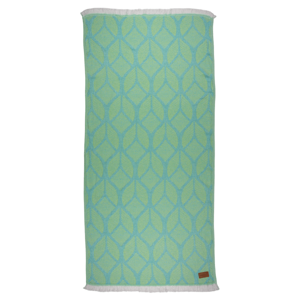 Hamamtuch Saunatuch Botanic Art Turquoise - Lemon