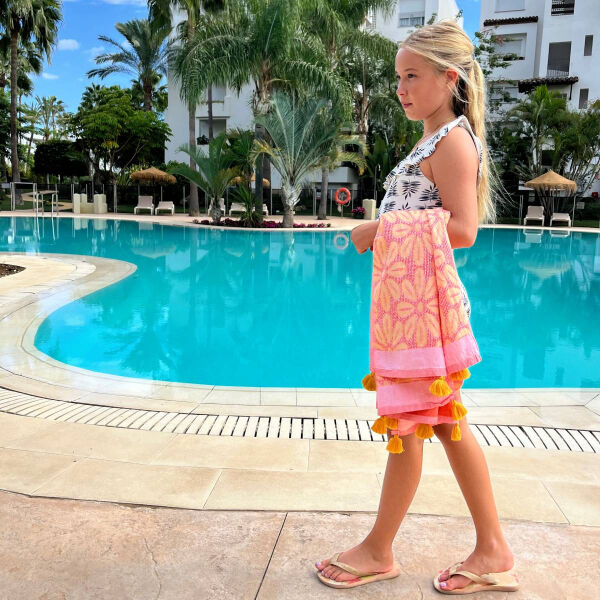 Hamamtuch Saunatuch Daisy Orange - Yellow