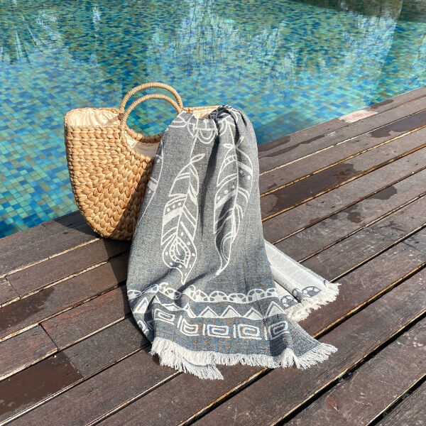 Hamamtuch Saunatuch Dreamcatcher Black