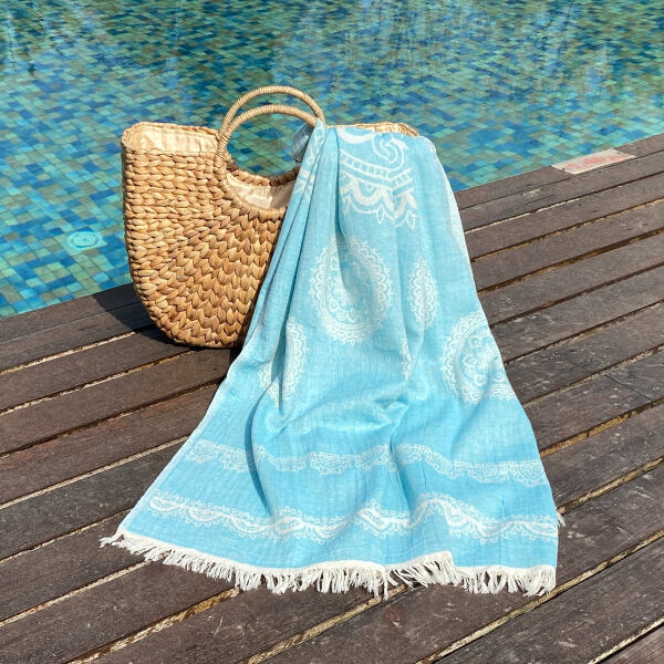 Hamamtuch Saunatuch Bohemia Turquoise