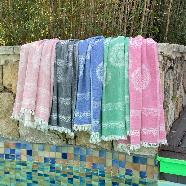 Hamamtuch Saunatuch Bohemia Blue