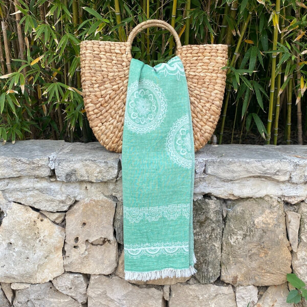 Hamamtuch Saunatuch Bohemia Green