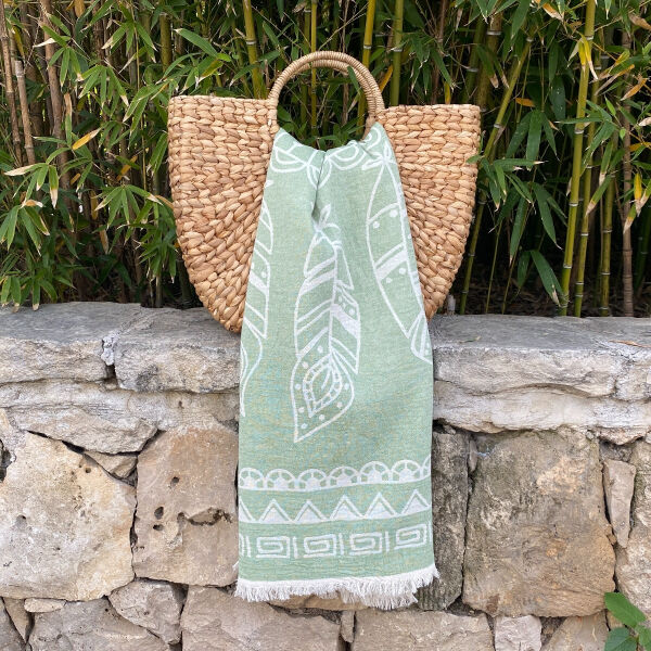 Hamamtuch Saunatuch Dreamcatcher Pistazie grün