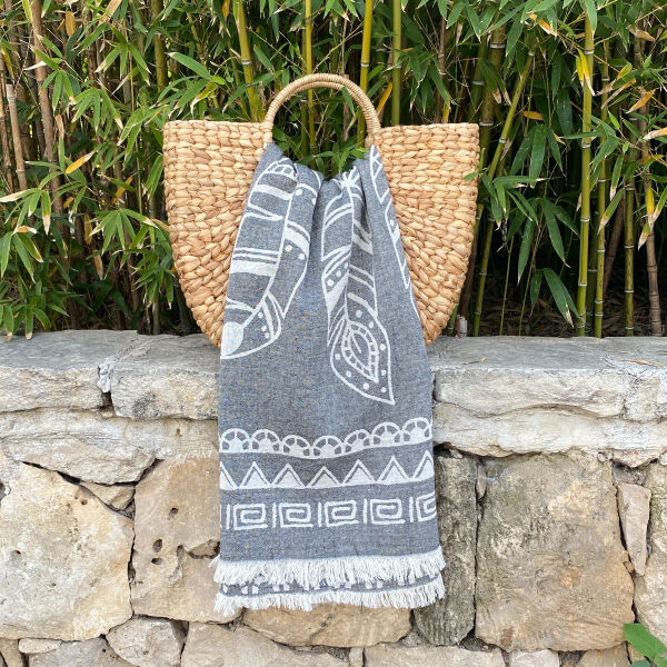 Hamamtuch Saunatuch Dreamcatcher Black