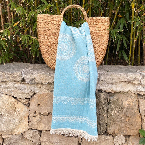 Hamamtuch Saunatuch Bohemia Turquoise