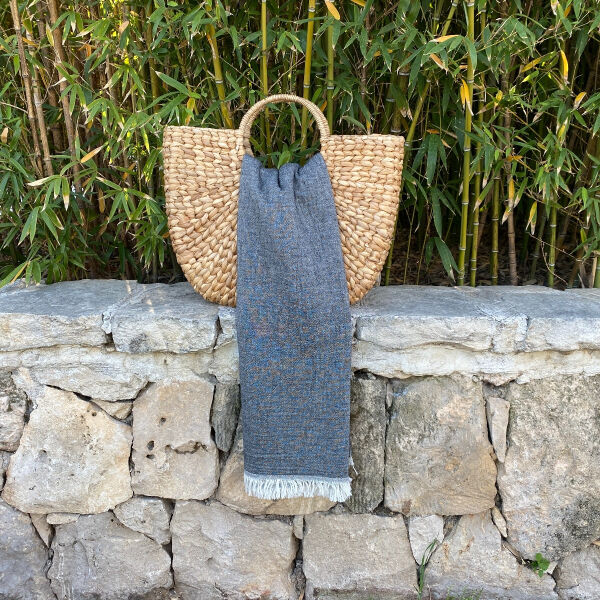 Hamamtuch Saunatuch Muslin Black