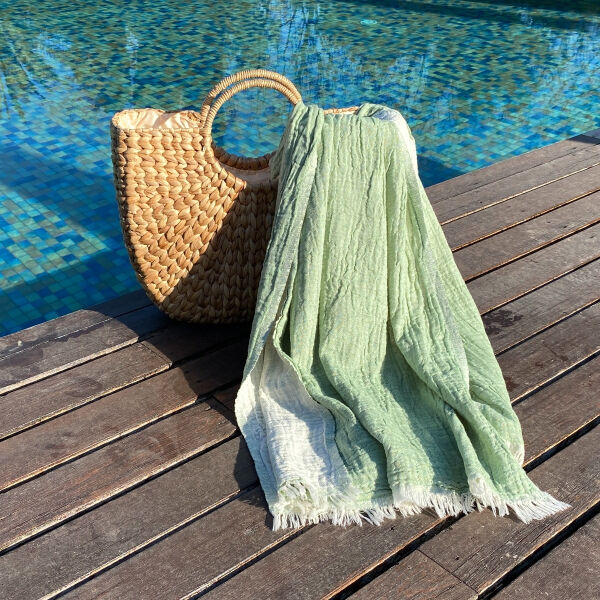 Hamamtuch Saunatuch Muslin  Pistache green