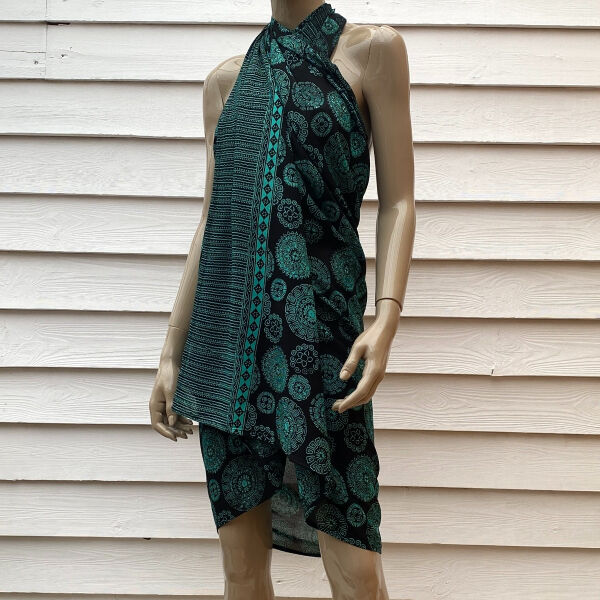 Pareo Batik Pareo mit Gesp Aztec Green