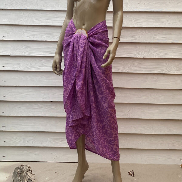 Pareo Batik Pareo mit Gesp Lilac Flower