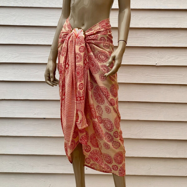 Pareo Batik Pareo mit Gesp Aztec Red