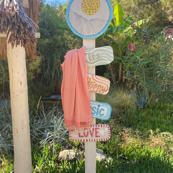 Hamamtuch Saunatuch Double Diamond Orange - Peach