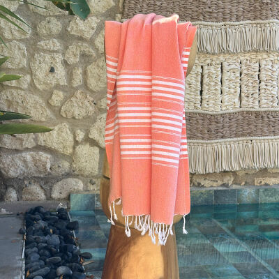 Hamamtuch Travel size 3 Coral