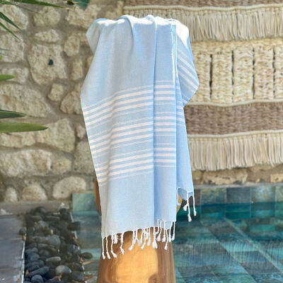 Hamamtuch Travel size 3 Light Blue