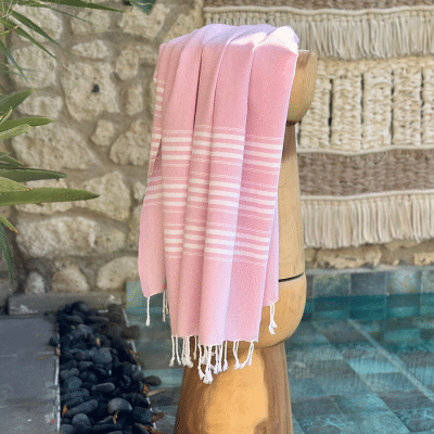 Hamamtuch Travel size 3 Light Pink