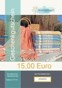 Geschenkgutschein
15,00 Euro
