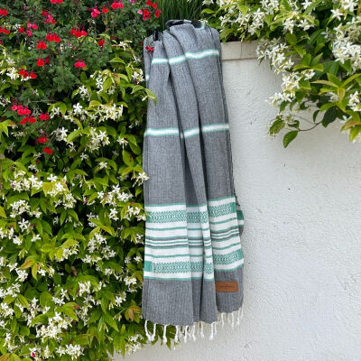 Hamamtuch Sea Me Black-Green