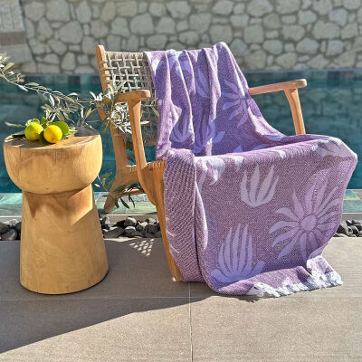 Hamamtuch Saunatuch Palm Beach Purple - Liliac